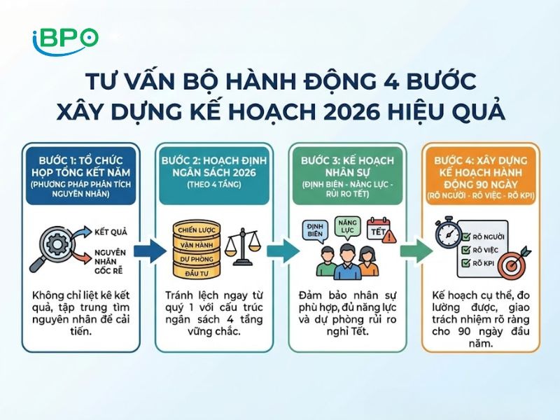 iBPO tư vấn bộ hành động 4 bước để xây dựng kế hoạch 2026